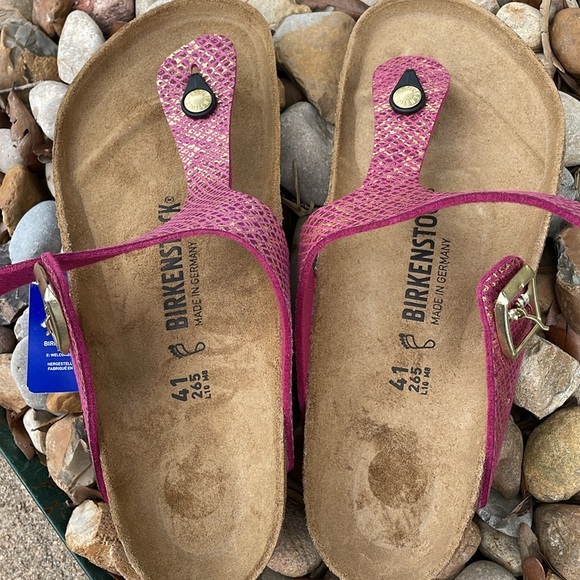 Birkenstock gizeh python pattern pinkwith tags Texas seller more fees for us - Picture 7 of 10